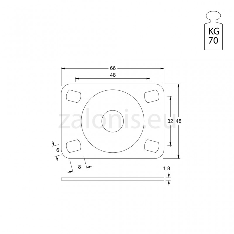 HEAVY DUTY ROTATING CASTER D.40